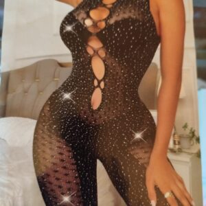 catsuit con brillos media pierna
