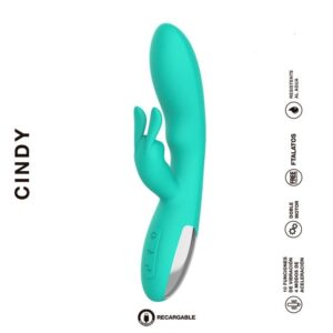 VIBRADOR DOBLE ESTIMULADOR CARGA USB CINDY