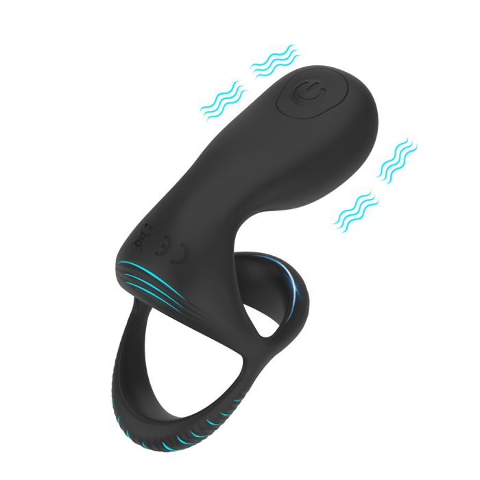 ANILLO VIBRADOR CARGA USB IDEAL AGARRA TESTICULOS Y VIBRA - Imagen 5