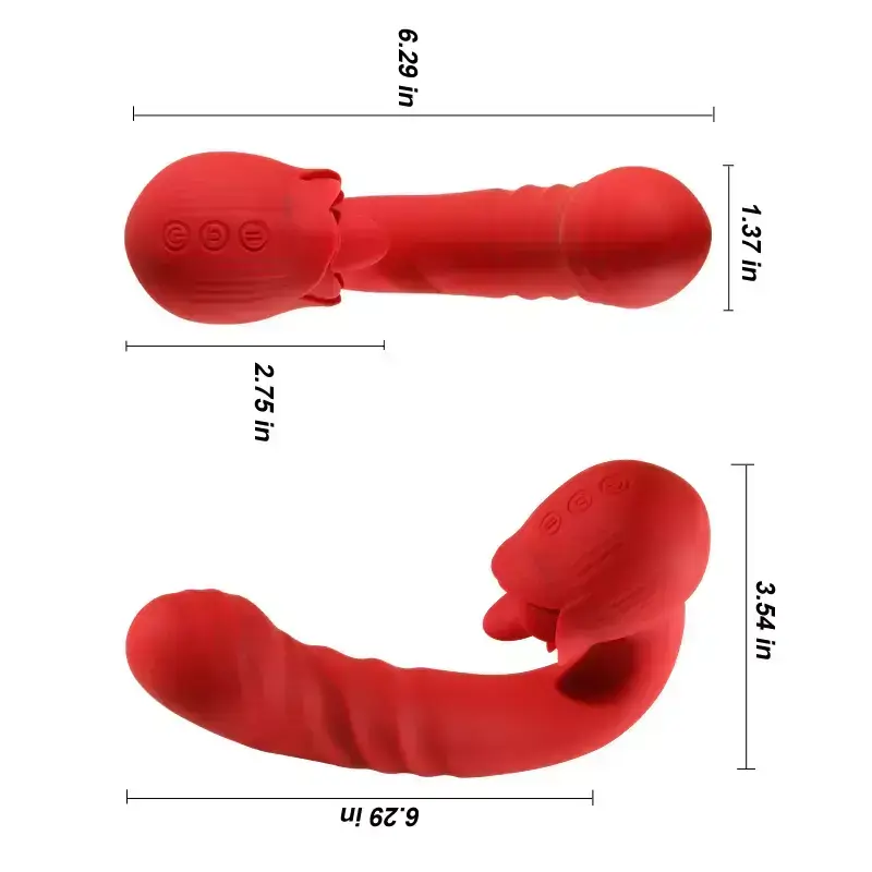 VIBRADOR 3 EN UNO CON LENGUA EN UNA DE SUS PARTES USB - Imagen 2