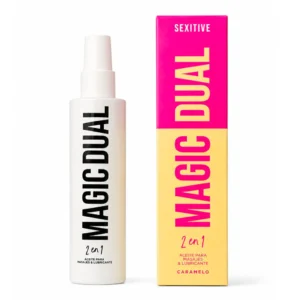 Aceite sensual para masajes & lubricante Magic Dual- Aroma Caramelo